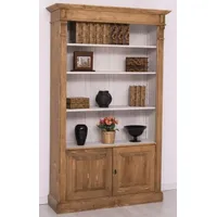 Casa Padrino Landhausstil Bücherschrank Braun / Grau 120 x