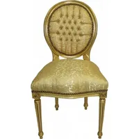 Casa Padrino Barock Esszimmer Stuhl Gold Muster / Gold