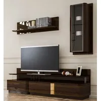 Casa Padrino Luxus Wohnzimmer TV Schrank Set Braun /