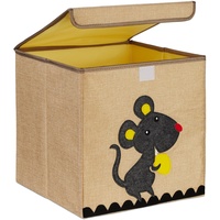 Relaxdays Aufbewahrungsbox, für Kinder, faltbar, HBT: 33 x 33