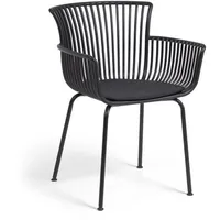 Natur24 4-er Set Kave Home Stuhl Surpika Kunststoff Schwarz