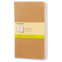 Moleskine Cahier large blanko packpapierbraun DIN A5. 3er Pack