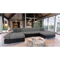 Mirjan24 Ecksofa Alia mit Regulierbare Armlehnen, U-Form Schlafsofa vom