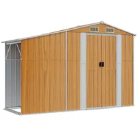 VidaXL Gerätehaus Braun 277x93x179 cm Verzinkter Stahl
