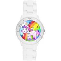 Taffstyle Kinder Ambanduhr Bunte Kinder Armbanduhr Silikon Einhorn Uhr