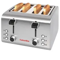 Caterlite 4-Schlitz Toaster Edelstahl - Silber