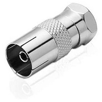 Conecto Antennen-Adapter, F-Stecker auf IEC-Buchse, Adapter zum Verbinden von
