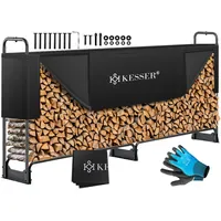 Kesser Kaminholzregal 260 x 36 x 117 cm schwarz