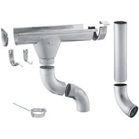 Zambelli Dachrinnen Komplettset 4m 250/ 8 teilig Zink Silber
