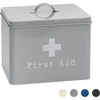 Harbour Housewares Kasten für Erste-Hilfe-Zubehör und Medikamente - Metall