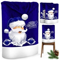 Kesser Premium Weihnachtsstuhlüberzug Set Stuhlhussen für Weihnachten Nikolausmütze Stuhlbezug