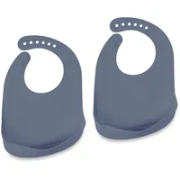 Relaxdays Lätzchen Baby, 2er Set, mit Auffangschale, Silikon, BPA-frei,