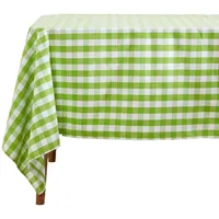 Homescapes Tischdecke Grün, Textil, Kariert, rechteckig, 137x228 cm, Oeko-Tex®,