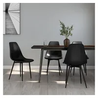 VidaXL Esszimmerstühle 4 Stk. Schwarz PP