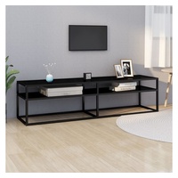 VidaXL TV-Schrank Schwarz 160x40x40,5 cm Hartglas
