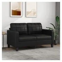VidaXL 2-Sitzer-Sofa Schwarz 140 cm Kunstleder