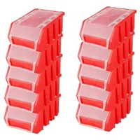 Proregal SuperSparSet 10x Sichtlagerbox 2 mit Deckel | HxBxT