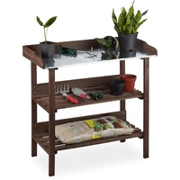 Relaxdays Pflanztisch Holz 86 x 92 x 42 cm