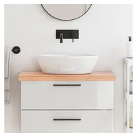 VidaXL Waschtischplatte Hellbraun 80x30x(2-6) cm Massivholz Behandelt