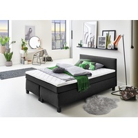 SUN GARDEN Philly Boxspringbett, 140x200 cm, Anthrazit - Grau