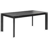 Stolkom Livetastic Esstisch Anthrazit, Metall, Glas, Keramik, rechteckig, 95x76x180-240