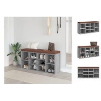 VidaXL Schuhbank Grau Sonoma 103x30x48 cm Holzwerkstoff