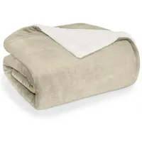 Blumtal Fleecedecke, 130 x 150 cm, Oeko-TEX®-Zertifiziert, Sherpa-Fleecedecke, hochwertig,