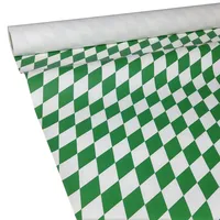 JUNOPAX Papiertischdecke Raute grün-weiß