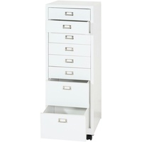 Mendler Rollcontainer HWC-L49, Schubladenschrank Stahlschrank Aktenschrank, Metall 115x40x41cm 8