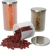 Mambocat Avar Vorratsdosen rund weiß 1,3 l, 1 l,