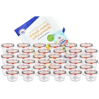 Mambocat 36er Set Weck Gläser 80ml Sturzgläser mit 36