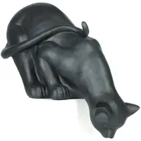 Moritz Schwarze Katze Kantenhocker 26 cm Kantensitzer Cat Skulptur