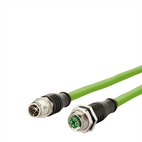 METZ CONNECT Verbindungsleitung M12 BU-M12 ST, 8-pol X-kodiert, gerade-gerade,