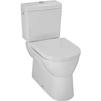 Laufen Pro Stand-WC-Kombination, Flachspüler, mit Spülrand, Abgang waagerecht oder