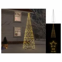 VidaXL LED-Weihnachtsbaum Kegelform Warmweiß 1400 LEDs 160x500 cm