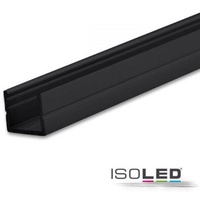 ISOLED LED Aufbauprofil SURF8 Aluminium schwarz RAL 9005, 200cm