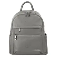 Samantha look Cityrucksack echt Leder, Made in Italy, grau