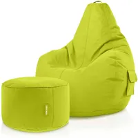 Green Bean Sitzsack, Hellgrün, Textil, Füllung: Styroporkugeln, Oval, 70x90x80