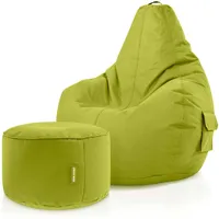 Green Bean Sitzsack, Grün, Textil, Füllung: Styroporkugeln, Oval, 70x90x80
