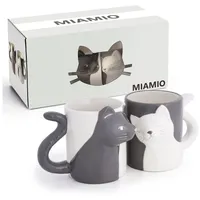 MiaMio Kaffeetasse 0,35 l Schwarz 2 St.