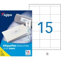 APLI agipa Universal-Etiketten, 70 x 50,8 mm, wei, rechteckig
