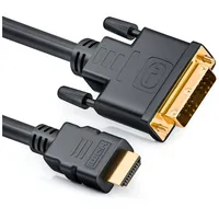 DeleyCON 1m HDMI zu DVI Kabel DVI-D DVI-I High