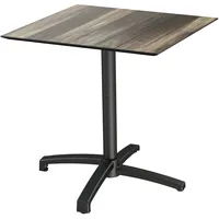 Essentials Klapptisch 70 x 70 x 74 cm Schwarz/Grau