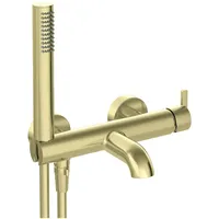 Lomadox Badewannenarmatur mit Duschset, Gold gebürstet, SILIA-30