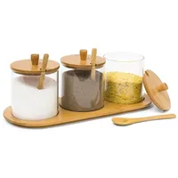Relaxdays Vorratsdosen-Set JIAO transparent, 1 Set