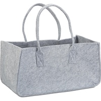 Relaxdays Kaminholztasche 25 x 50 x 25 cm grau