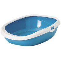 Savic Katzentoilette "Gizmo Medium" blau / weiß 44 x