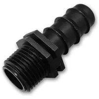 Bradas Steckverbinder Außengewinde 20 mm Tropfschlauch schwarz