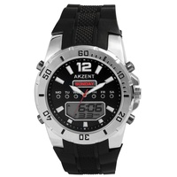 Akzent Herrenuhr mit Silikonarmband