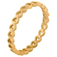 Cai Fingerring CAÏ "925/- Sterling Silber vergoldet Herz Stacking"